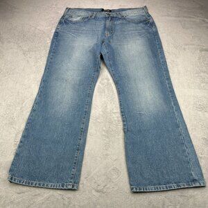 APT 9 Jeans Mens 38x30 Blue Denim Relaxed Straight Leg 5 Pocket Pants Cotton